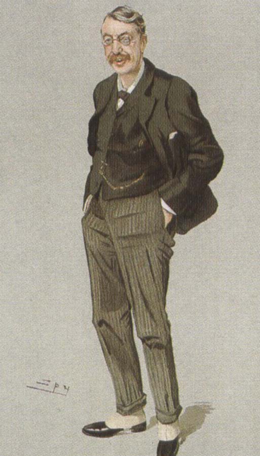 portrayed in a 1905 vanity fair cartoon